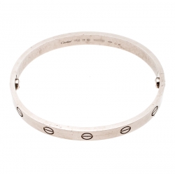 مملوكة مسبقًا Cartier Love 18k White Gold Bracelet 17