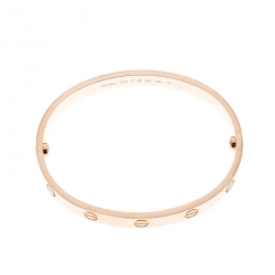 Pre Owned Cartier Love 18k Rose Gold Bracelet 17