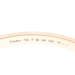 Pre Owned Cartier Love 18k Rose Gold Bracelet 17