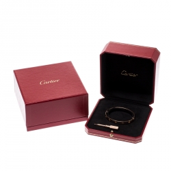 Pre Owned Cartier Love 18k Rose Gold Bracelet 17