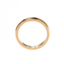 Pre Owned Cartier Trinity De Cartier 18k Three Tone Gold Band Ring Size 53