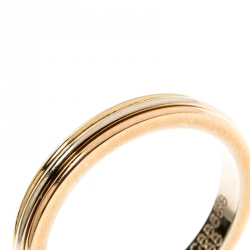 Pre Owned Cartier Trinity De Cartier 18k Three Tone Gold Band Ring Size 53