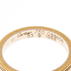 Pre Owned Cartier Trinity De Cartier 18k Three Tone Gold Band Ring Size 53