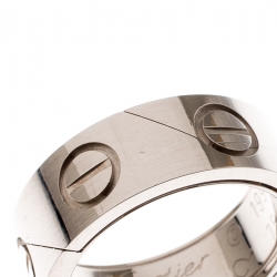 مملوكة مسبقًا Cartier Astro Love 18k White Gold Ring Size 51