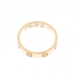 مملوكة مسبقًا خاتم كارتييه لوف ميني باند ذهب اصفر عيار 18 مقاس 49