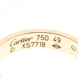مملوكة مسبقًا خاتم كارتييه لوف ميني باند ذهب اصفر عيار 18 مقاس 49