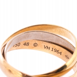 Pre Owned خاتم كارتييه ذهب عيار 18 ثلاثة ألوان كلاسيكي دو كارتييه ترينتي 49