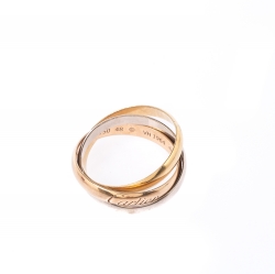Pre Owned خاتم كارتييه ذهب عيار 18 ثلاثة ألوان كلاسيكي دو كارتييه ترينتي 49