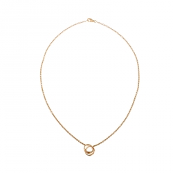 Pre Owned Cartier Love 2 Hoops 18k Yellow Gold Necklace