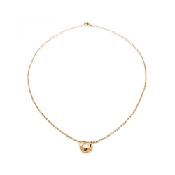 Pre Owned Cartier Love 2 Hoops 18k Yellow Gold Necklace