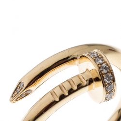 Pre Owned خاتم كارتييه جست أو كلو ذهب أصفر عيار 18 وألماس مقاس 54