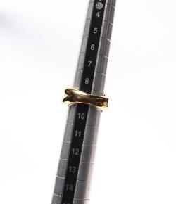 Pre Owned Cartier Blue Sapphire 18K Yellow Gold Ring Size 49