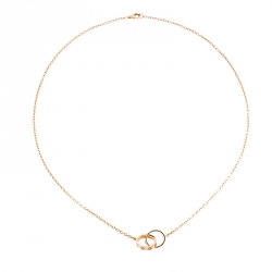 Pre Owned قلادة كارتييه لوف حلقتين ذهب وردي عيار 18 