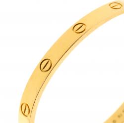 Pre Owned Cartier Love 18k Yellow Gold Bracelet 18