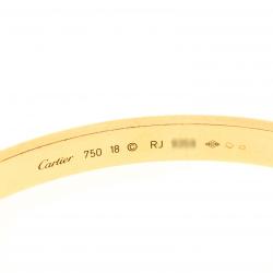 Pre Owned Cartier Love 18k Yellow Gold Bracelet 18