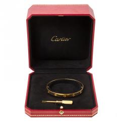 Pre Owned Cartier Love 18k Yellow Gold Bracelet 18