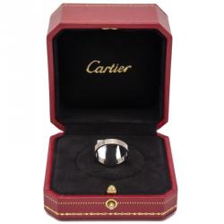 Pre Owned Cartier Love White Gold Ring Size 56