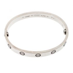 Pre Owned Cartier Love 18k White Gold Bracelet 15