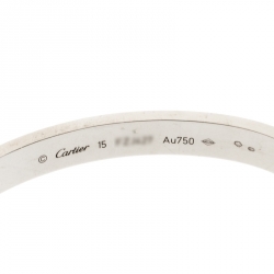 Pre Owned Cartier Love 18k White Gold Bracelet 15