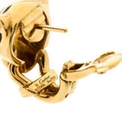 Pre Owned أقراط كارتييه بانثيير دي كارتييه ذهب أصفر عيار 18 عقيق سافوريت