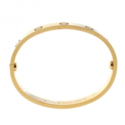 Pre Owned Cartier Love 18k Yellow Gold Bracelet 15