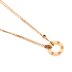 Pre Owned قلادة كارتييه لوف ألماس و ذهب وردي عيار 18