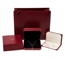 Pre Owned قلادة كارتييه لوف ألماس و ذهب وردي عيار 18