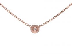 Cartier Diamants Diamond 18k Rose Gold Pendant Necklace XS