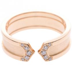 مملوكة مسبقًا خاتم كارتييه C دو كارتييه ذهب وردي عيار 18 ألماس مقاس 55