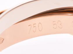 Pre Owned Cartier Les Must De Cartier Trinity 18K Three Tone Gold Band Ring Size 53