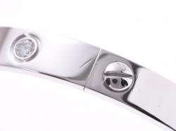Pre Owned Cartier Love 18K White Gold Diamond Bracelet 16