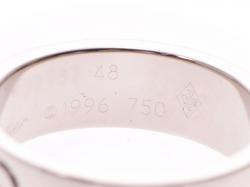 Pre Owned Cartier Love 18K White Gold Band Ring Size 48