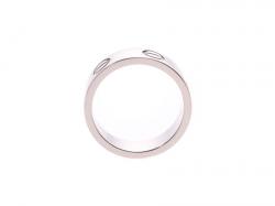 Pre Owned Cartier Love 18K White Gold Band Ring Size 48