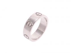 Pre Owned Cartier Love 18K White Gold Band Ring Size 48