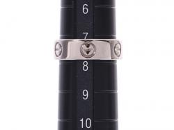 Pre Owned Cartier Love 18K White Gold Band Ring Size 48