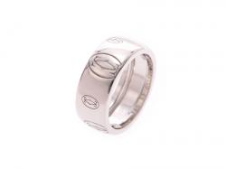 Pre Owned Cartier Love 18K White Gold Band Ring Size 49