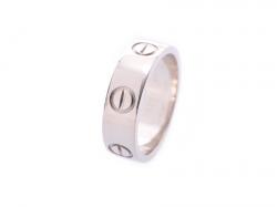 Pre Owned Cartier Love 18K White Gold Band Ring Size 49