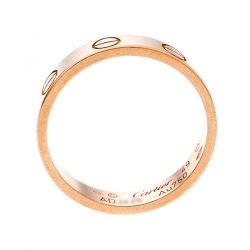 مملوكة مسبقًا خاتم كارتييه لوف ميني حلقة ذهب وردي عيار 18 مقاس 49