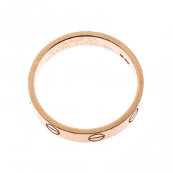 Pre Owned خاتم كارتييه لوف حلقة صغير ذهب وردي عيار 18 مقاس 55