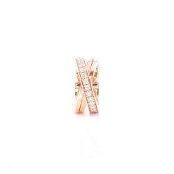 Pre Owned Cartier Etincelle De Cartier 18K Rose Gold & Diamonds Ring Size 53