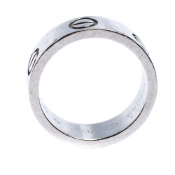 Pre Owned Cartier Love Platinum Band Ring Size 46