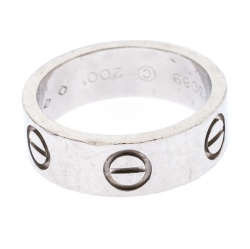 Pre Owned Cartier Love Platinum Band Ring Size 46