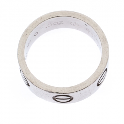Pre Owned Cartier Love Platinum Band Ring Size 46