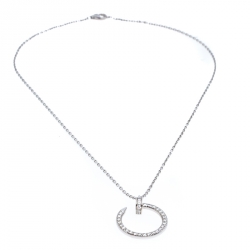مملوكة مسبقًا Cartier Juste Un Clou Diamond 18K White Gold Pendant Necklace