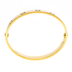 Pre Owned Cartier Love 18K Yellow Gold Bracelet 16