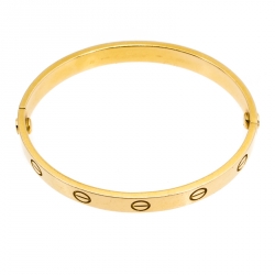 Pre Owned Cartier Love 18K Yellow Gold Bracelet 16