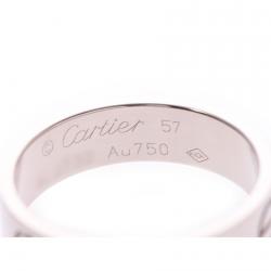 Pre Owned Cartier Love 18K White Gold Band Ring Size 57