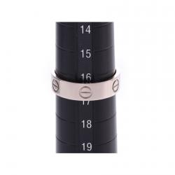 Pre Owned Cartier Love 18K White Gold Band Ring Size 57