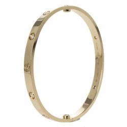 مملوكة مسبقًا Cartier 4 Diamonds Yellow Gold Love Bracelet 19 CM