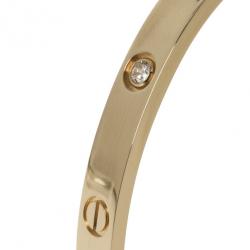 مملوكة مسبقًا Cartier 4 Diamonds Yellow Gold Love Bracelet 19 CM
